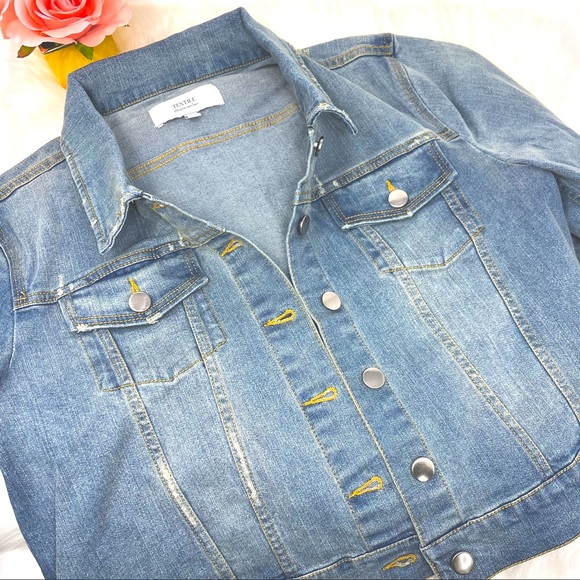 TEXTILE ELIZABETH AND JAMES JEAN JACKET - L - NWOT - Picture 12 of 13